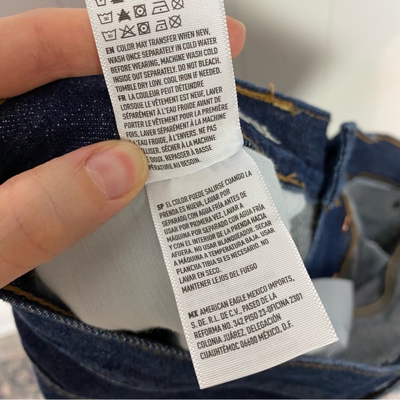 American Eagle Outfitter Vintage Hi-Rise Jeans Button Fly Women Size 14 Reg - Picture 12 of 12